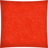 17" X 17" Coral Red Zippered Polyester Solid Color Throw Pillow Cover